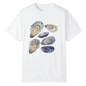 VILZSTUDIOS Aesthetic oversized tee with oyster graphic design