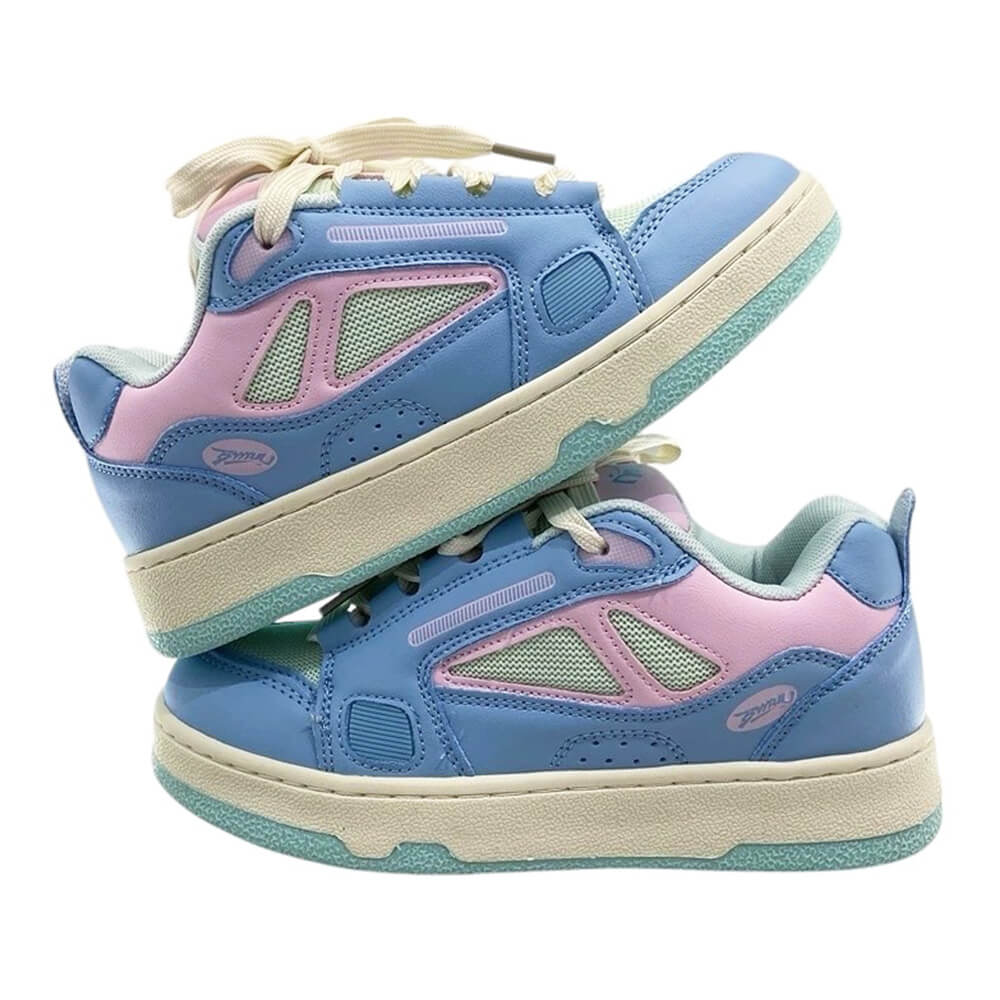 VILZSTUDIOS Pastel skate sneakers with breathable mesh upper