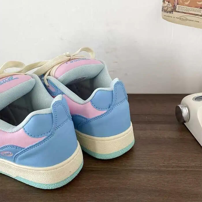 VILZSTUDIOS Pastel skate sneakers with breathable mesh upper
