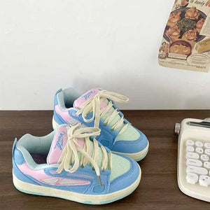 VILZSTUDIOS Pastel skate sneakers with breathable mesh upper