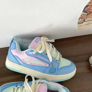 VILZSTUDIOS Pastel skate sneakers with breathable mesh upper
