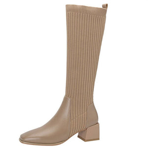 VILZSTUDIOS Stylish Mary High sock boots made from vegan leather