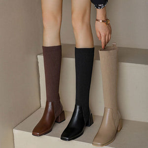 VILZSTUDIOS Stylish Mary High sock boots made from vegan leather