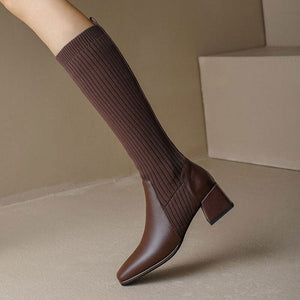 VILZSTUDIOS Stylish Mary High sock boots made from vegan leather