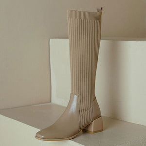 VILZSTUDIOS Stylish Mary High sock boots made from vegan leather