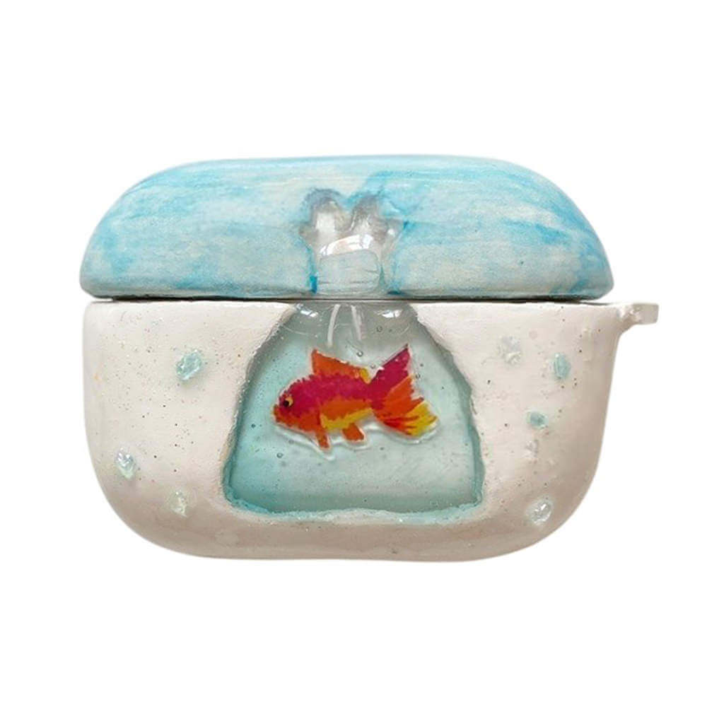 VILZSTUDIOS Stylish aesthetic AirPods case with goldfish design