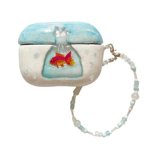 VILZSTUDIOS Stylish aesthetic AirPods case with goldfish design