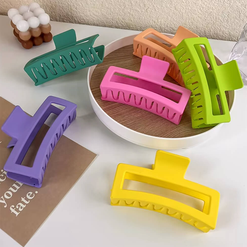 VILZSTUDIOS Stylish pastel square hair claw accessory