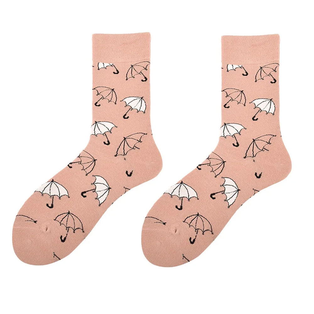 VILZSTUDIOS Stylish cotton umbrella print socks