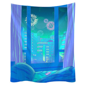VILZSTUDIOS Anime inspired decor tapestry for home styling