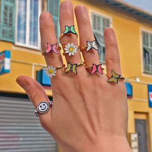 VILZSTUDIOS flower anxiety spinner ring
