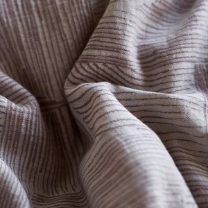 VILZSTUDIOS muted rose, cream and taupe duvet cover sets with geometric arches, botanical sprigs, fan motifs and painterly stripes