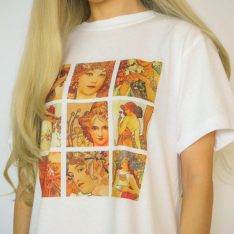 VILZSTUDIOS Art Nouveau graphic short sleeve tee