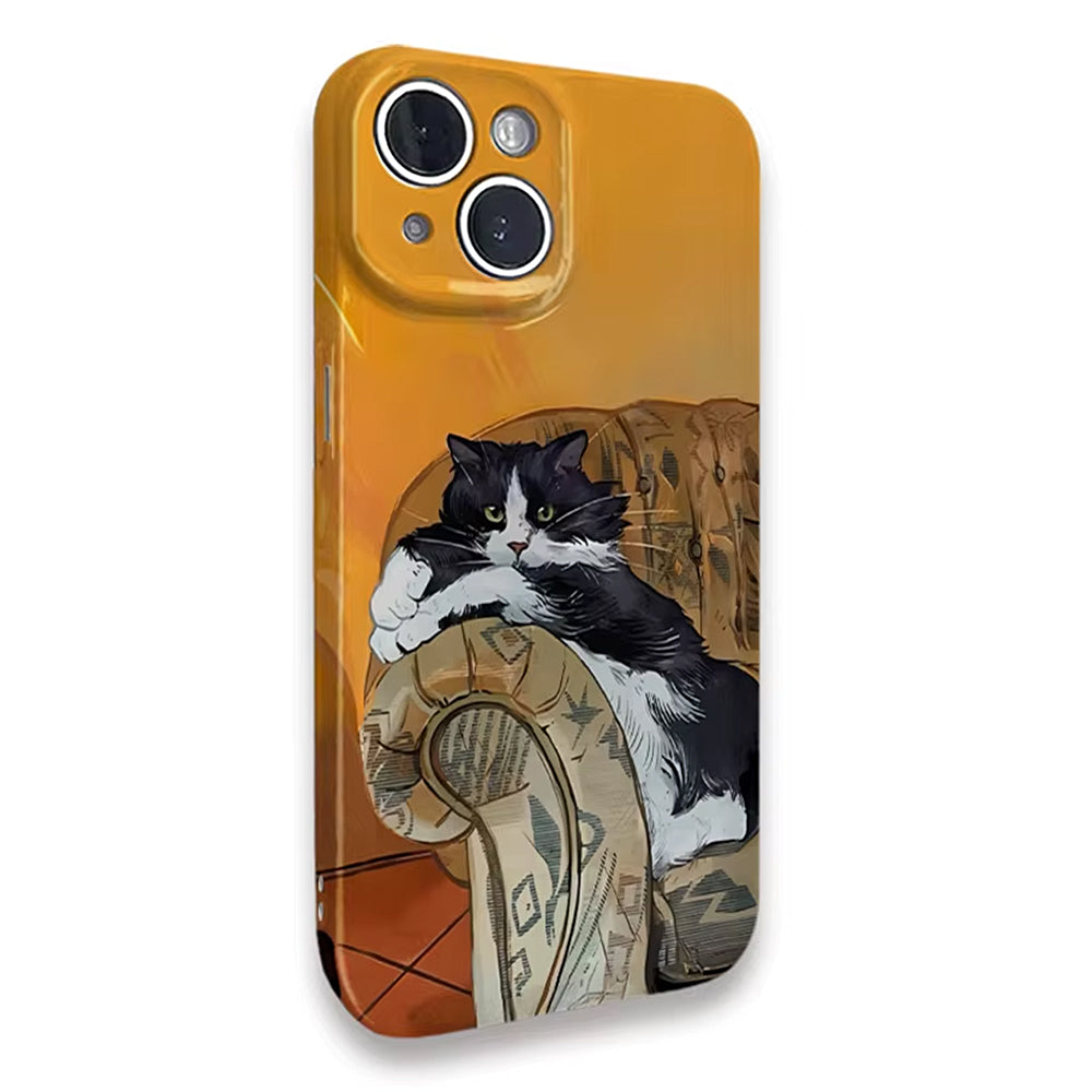 VILZSTUDIOS Artistic iPhone case with cat painting design