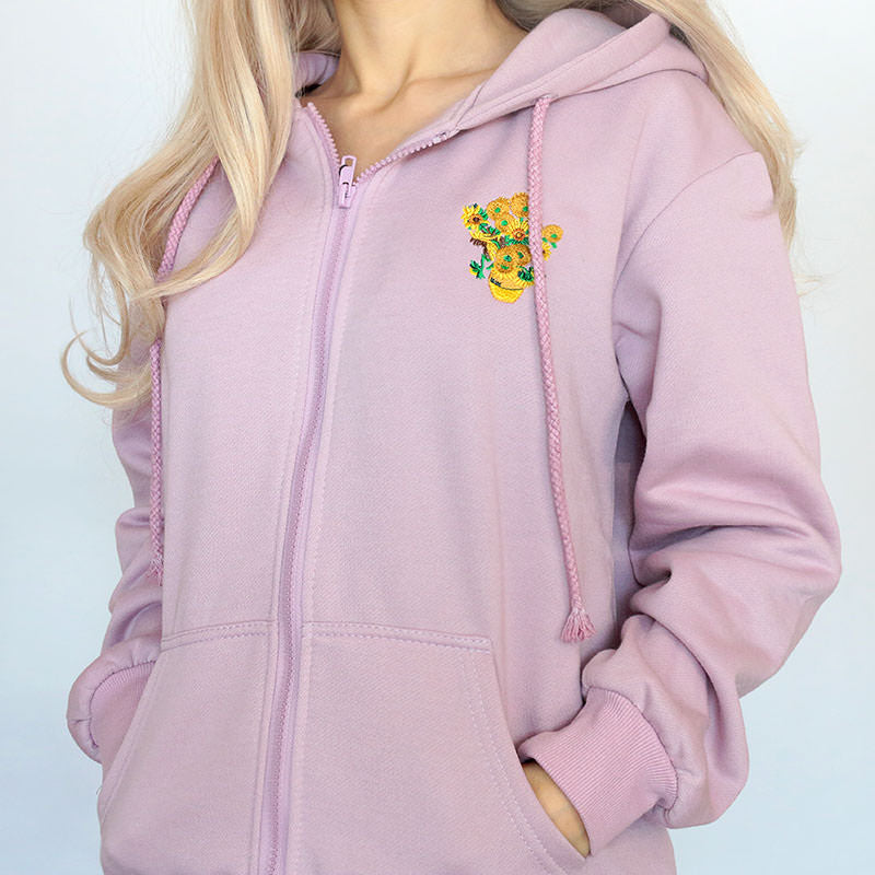 VILZSTUDIOS Artistic floral graphic hoodie from VILZSTUDIOS