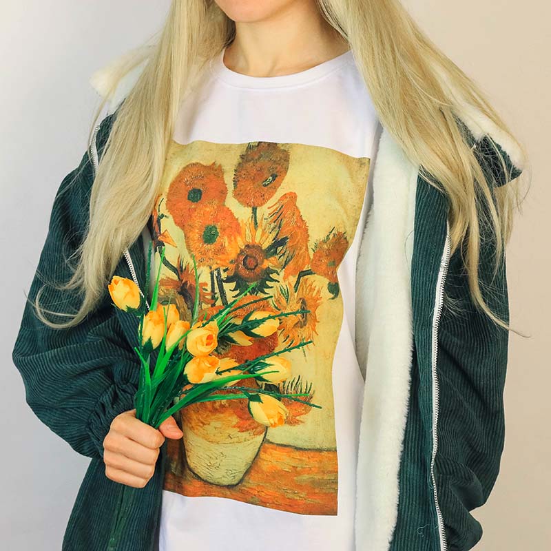 VILZSTUDIOS Artistic floral graphic tee from VILZSTUDIOS
