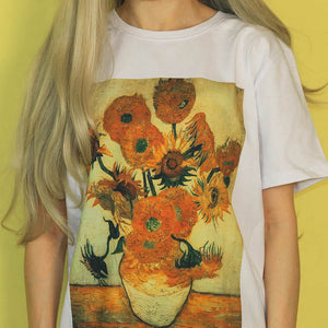VILZSTUDIOS Artistic floral graphic tee from VILZSTUDIOS