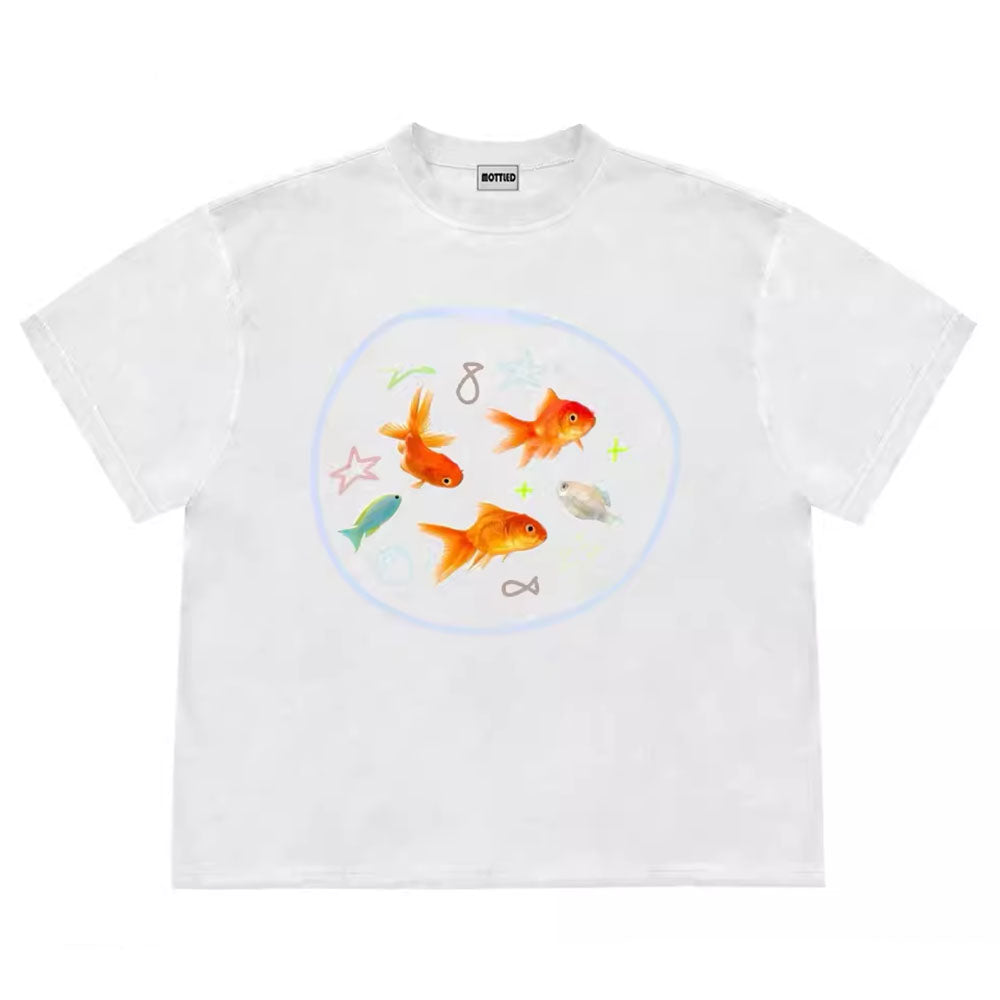 VILZSTUDIOS Graphic t-shirt featuring a goldfish design