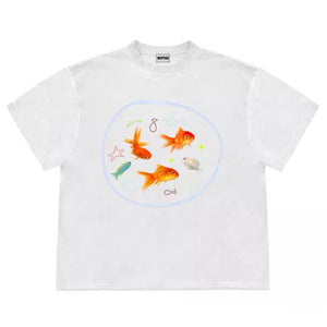 VILZSTUDIOS Graphic t-shirt featuring a goldfish design