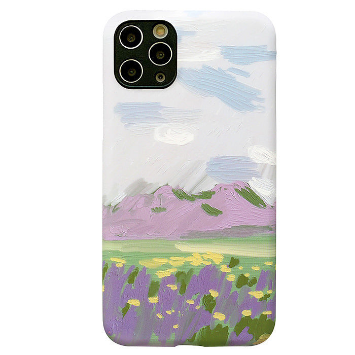 VILZSTUDIOS Artistic iPhone case featuring a lavender oil painting design