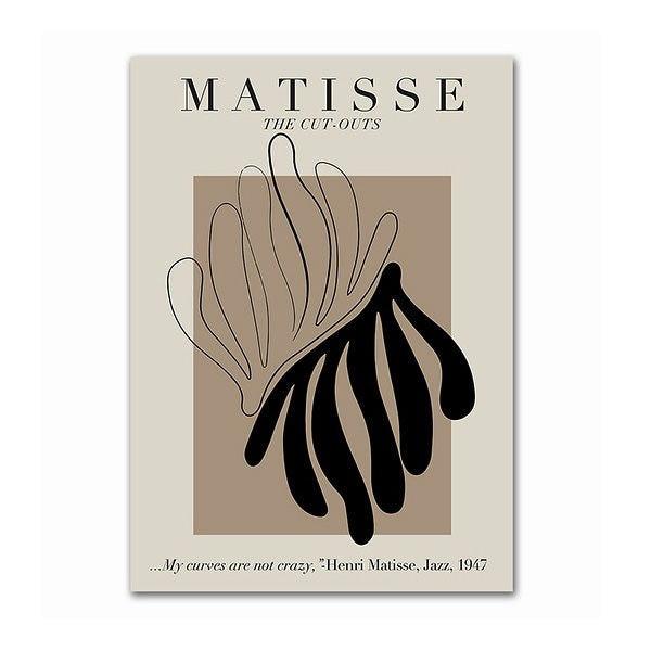VILZSTUDIOS Matisse cut-outs canvas poster for home decor