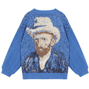 VILZSTUDIOS Knit cardigan featuring artistic design and button closures