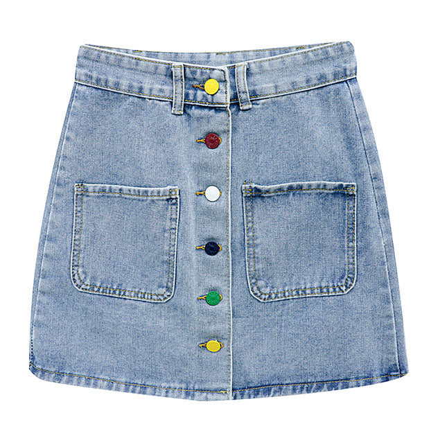 VILZSTUDIOS Artsy denim skirt for unique street style