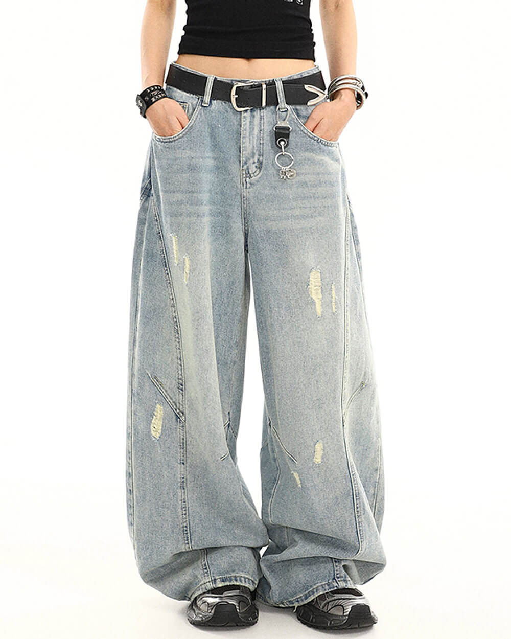 VILZSTUDIOS Baggy ripped jeans for a stylish streetwear look