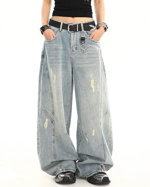 VILZSTUDIOS Baggy ripped jeans for a stylish streetwear look