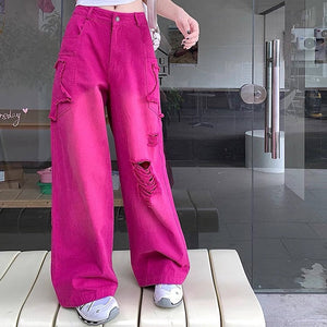 VILZSTUDIOS Ripped baggy jeans for streetwear fashion