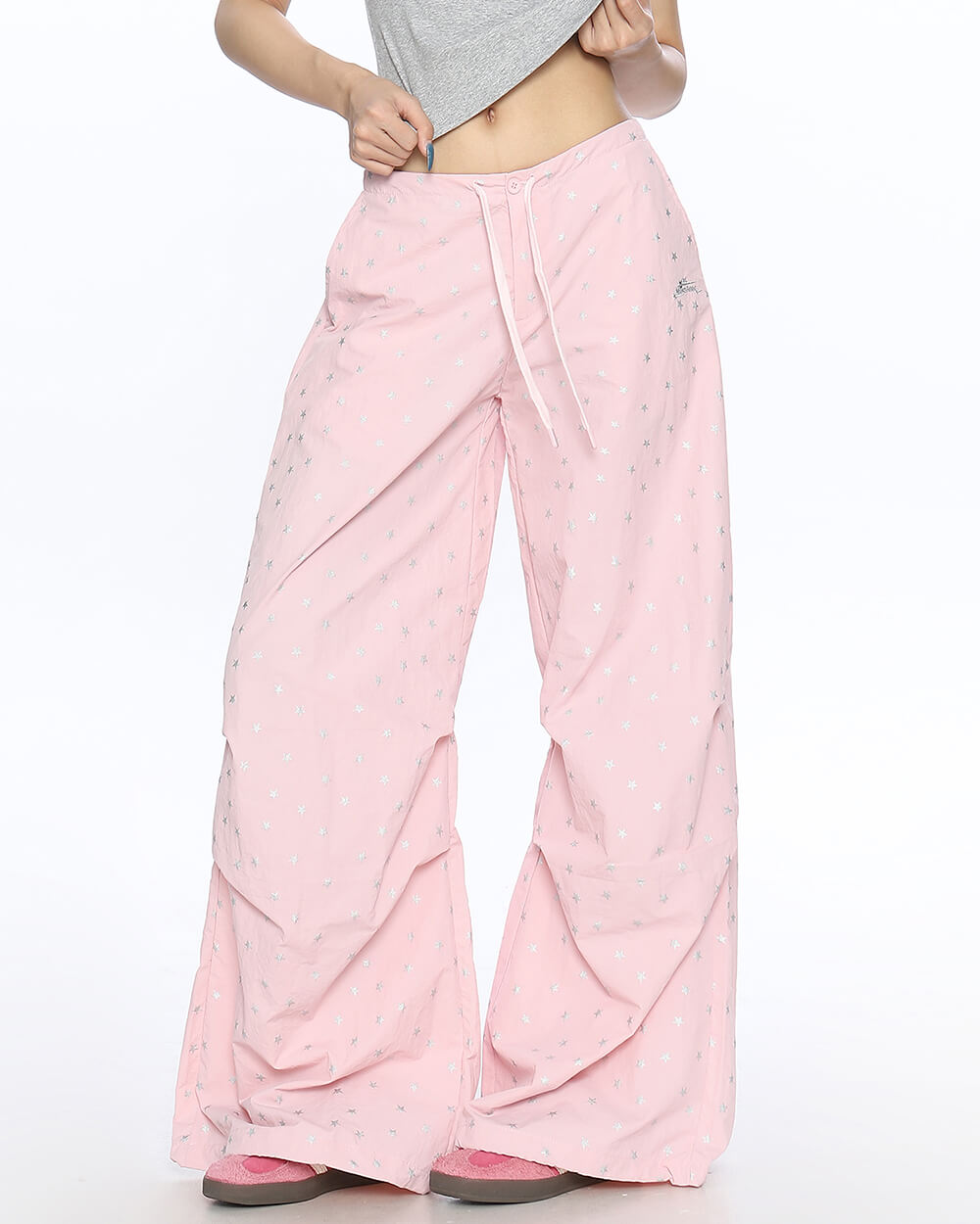 VILZSTUDIOS Baggy Star Print Layered Pants