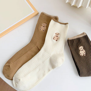 VILZSTUDIOS Stylish bear print socks for fashion enthusiasts