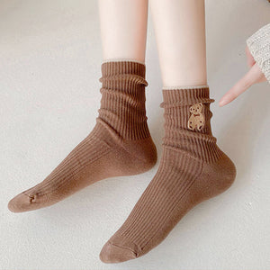 VILZSTUDIOS Stylish bear print socks for fashion enthusiasts
