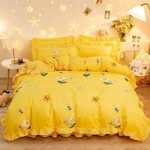 VILZSTUDIOS Stylish bedding set featuring duvet cover, flat sheet, and pillowcase