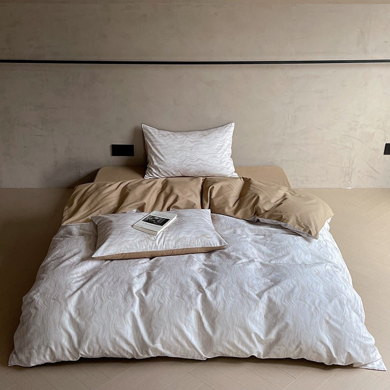 Beige Wave Bedding Set