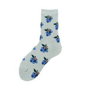 VILZSTUDIOS Cozy cotton socks in vibrant blueberry design