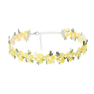 VILZSTUDIOS Bohemian crochet floral choker jewelry