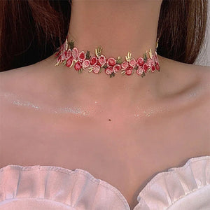 VILZSTUDIOS Bohemian crochet floral choker jewelry