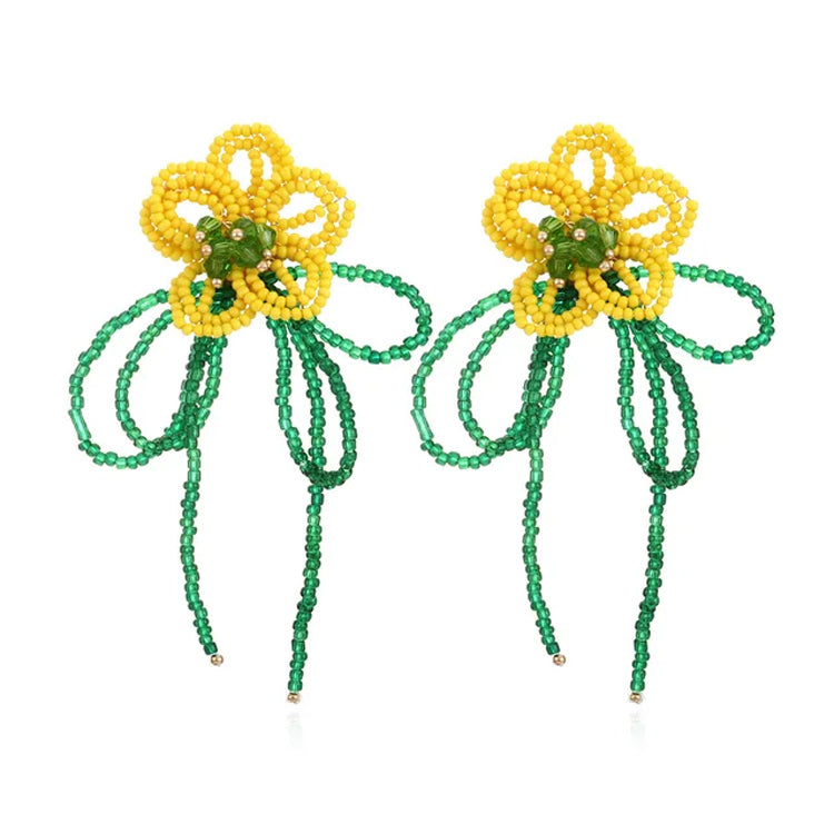 VILZSTUDIOS Generic earrings with floral bead design