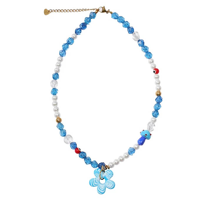 VILZSTUDIOS Floral beaded necklace from VILZSTUDIOS