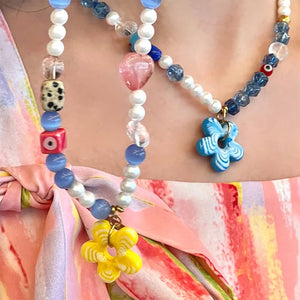 VILZSTUDIOS Floral beaded necklace from VILZSTUDIOS