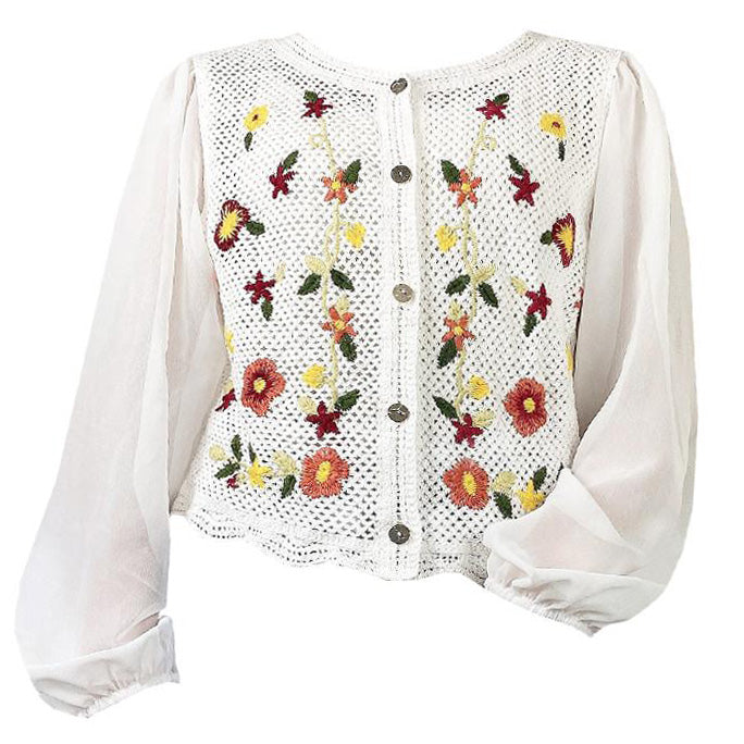 VILZSTUDIOS Floral knit cardigan from VILZSTUDIOS