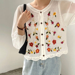 VILZSTUDIOS Floral knit cardigan from VILZSTUDIOS