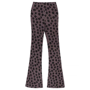 VILZSTUDIOS Floral flare trousers for stylish streetwear fashion