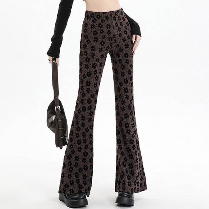 VILZSTUDIOS Floral flare trousers for stylish streetwear fashion