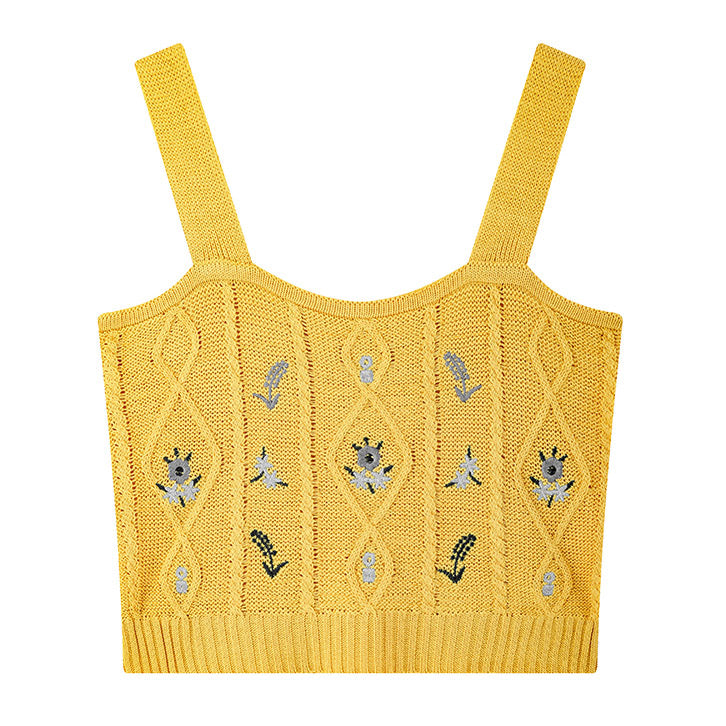 VILZSTUDIOS Bohemian knit tank top suitable for various outfits