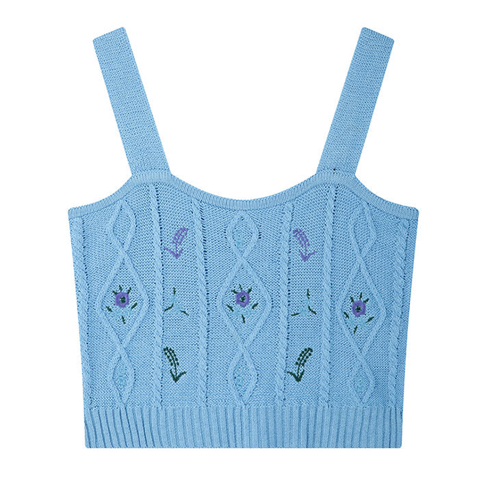 VILZSTUDIOS Bohemian knit tank top suitable for various outfits