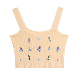 VILZSTUDIOS Bohemian knit tank top suitable for various outfits