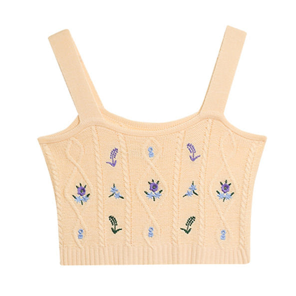 VILZSTUDIOS Bohemian knit tank top suitable for various outfits