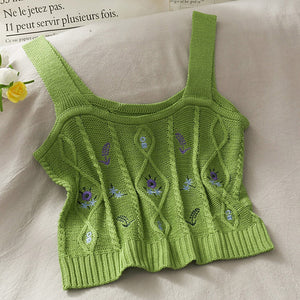 VILZSTUDIOS Bohemian knit tank top suitable for various outfits